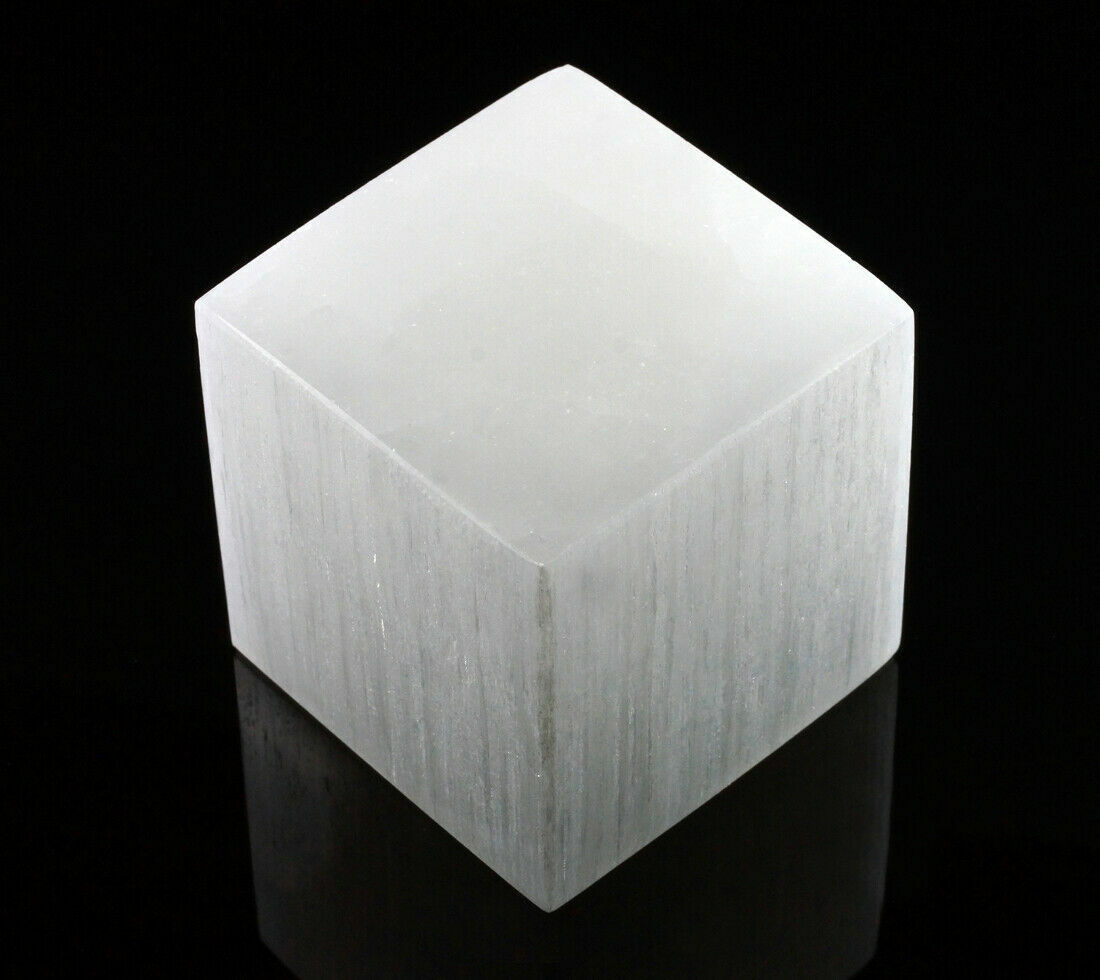 XL Selenite Crystal Charging Cube Plate Tile Square Statio Block Healing Cleanse
