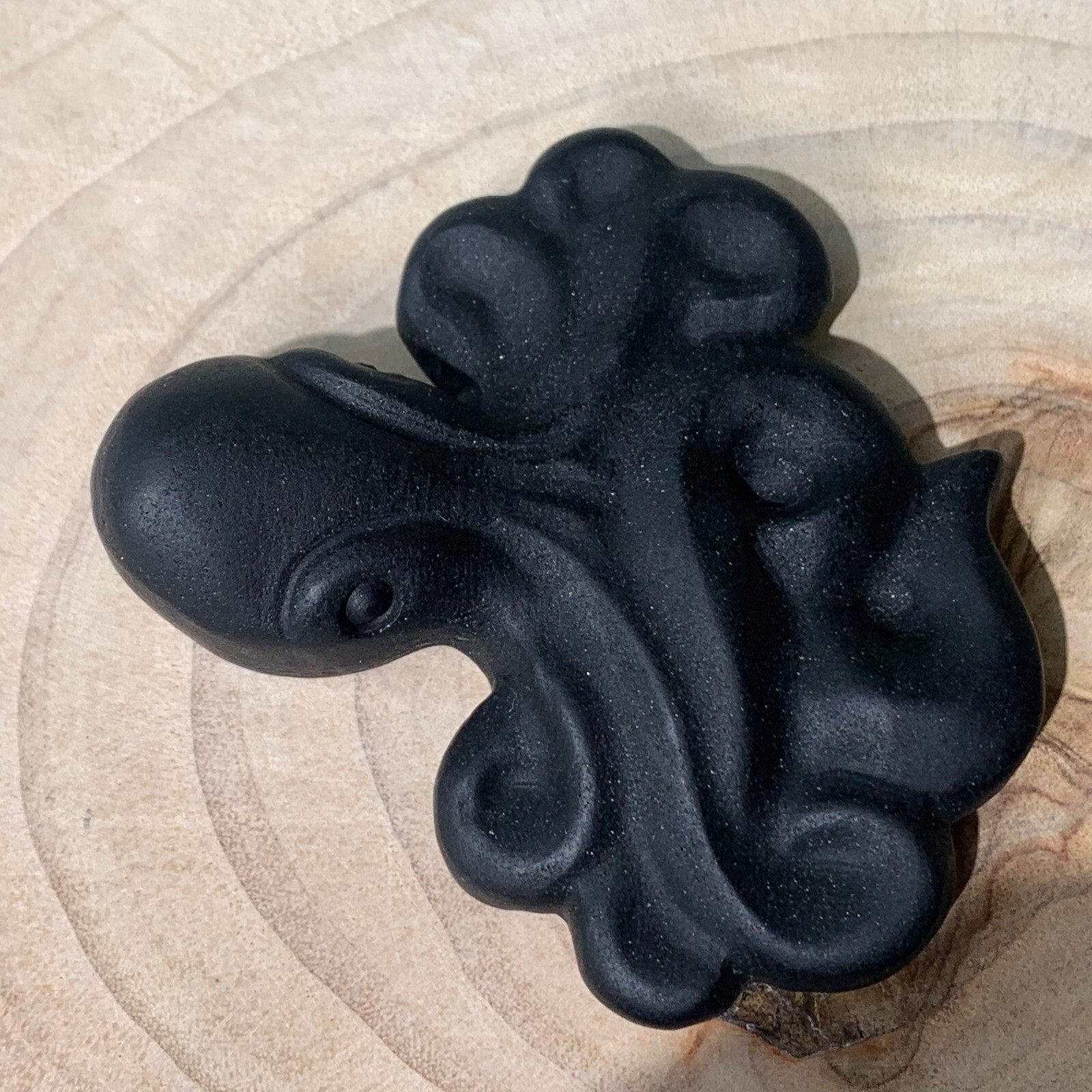 62G Natural Obsidian Stone Carved Octopus Quartz Crystal Carving Healing