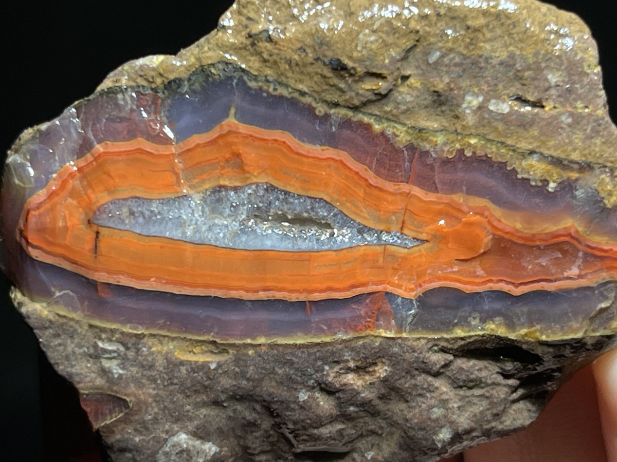 Natural 15 half Rough Chinese Agate crystal geode Achat Nodule Hebei 615g AA11