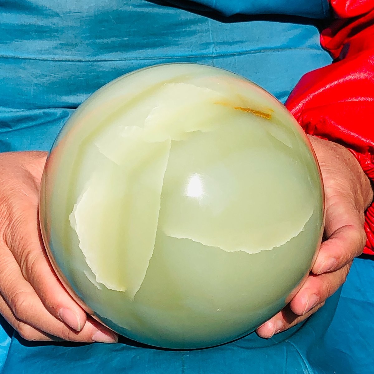 4170g Natural Afghan Jade Chakra Quartz Sphere healing ball Specimen