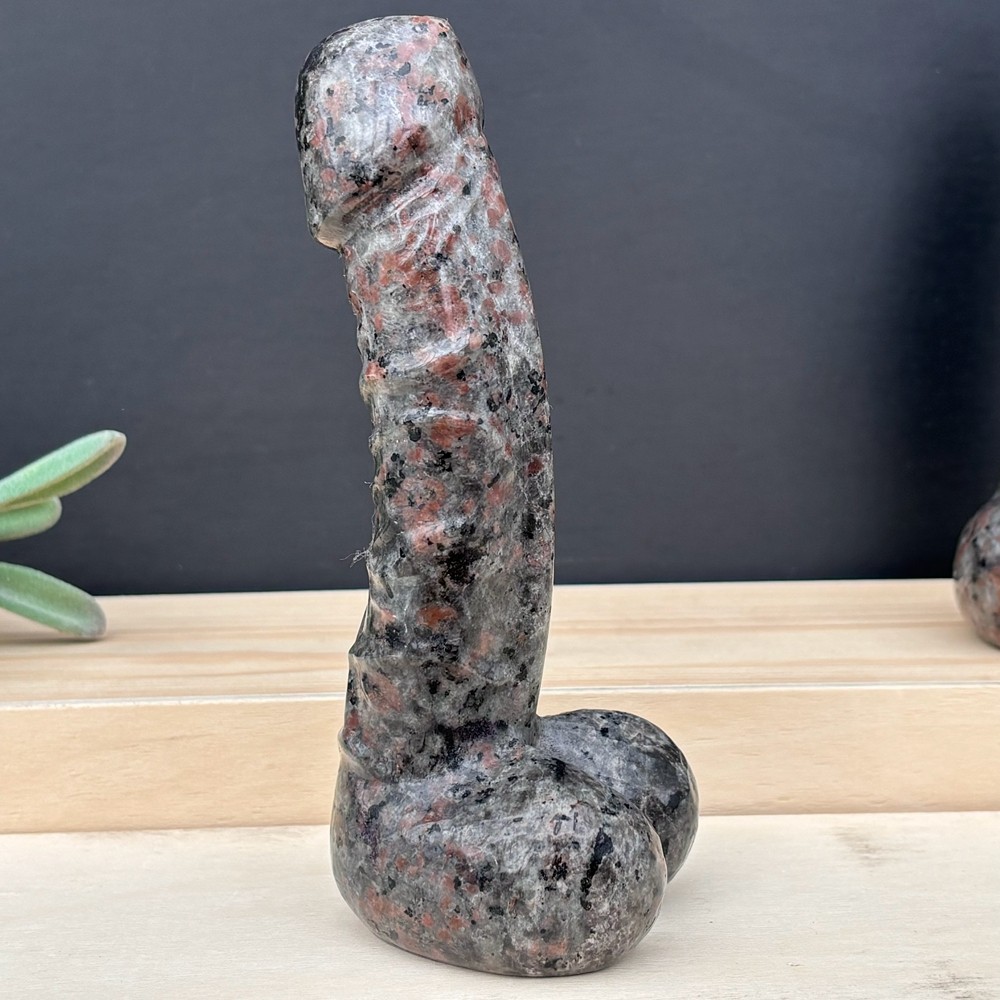 6″ Natural Yooperlite Quartz Penis Skull Carved Quartz Crystal Massage Wand 1pc