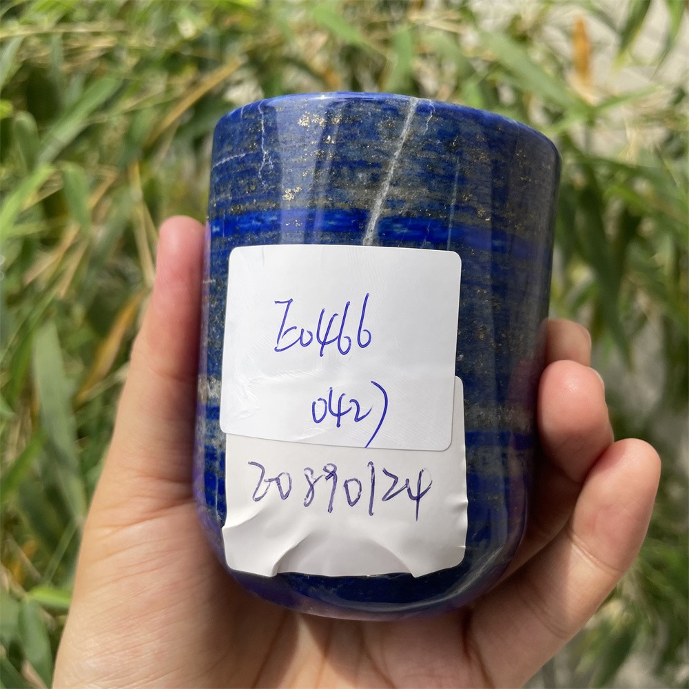 1.2LB 3.3″ Natural Blue Lapis Lazuli Cup Crystal Quartz Healing Carving Reiki