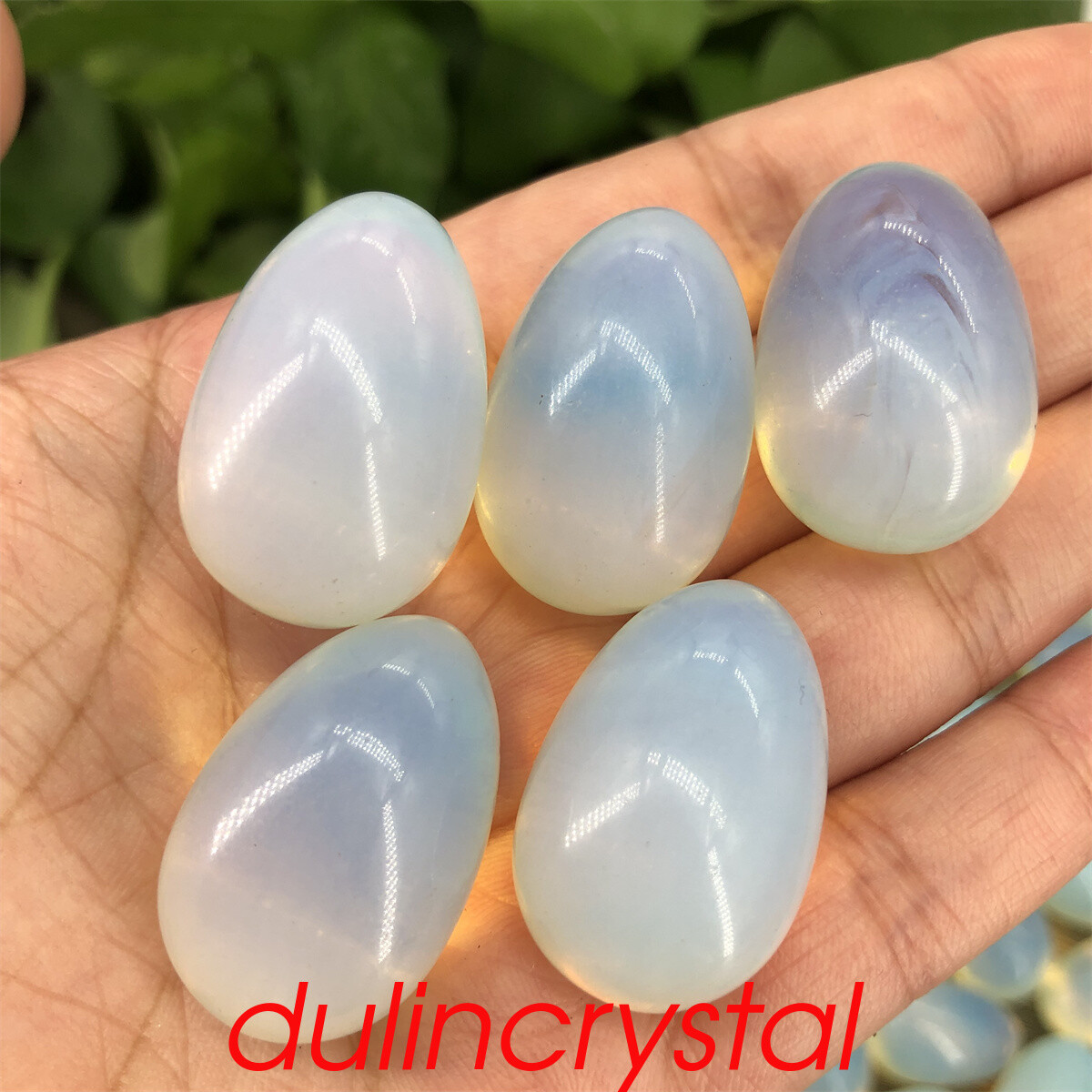 5pcs Opalite Synthetic Mini Egg Quartz Crystal palite Reiki Healing Quality Gem