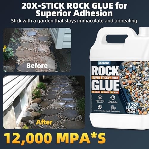 32oz Landscaping Rock Glue – Strong Adhesion for Gravel, Mulch & Pebbles, Non-To