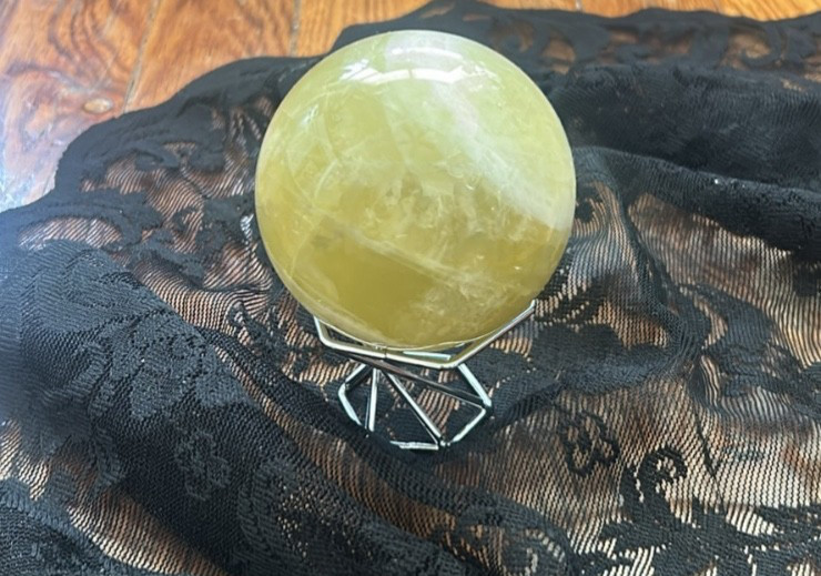 ☀️ Yellow Calcite Sphere – Approx. 75mm | Joy, Clarity, Confidence ☀️
