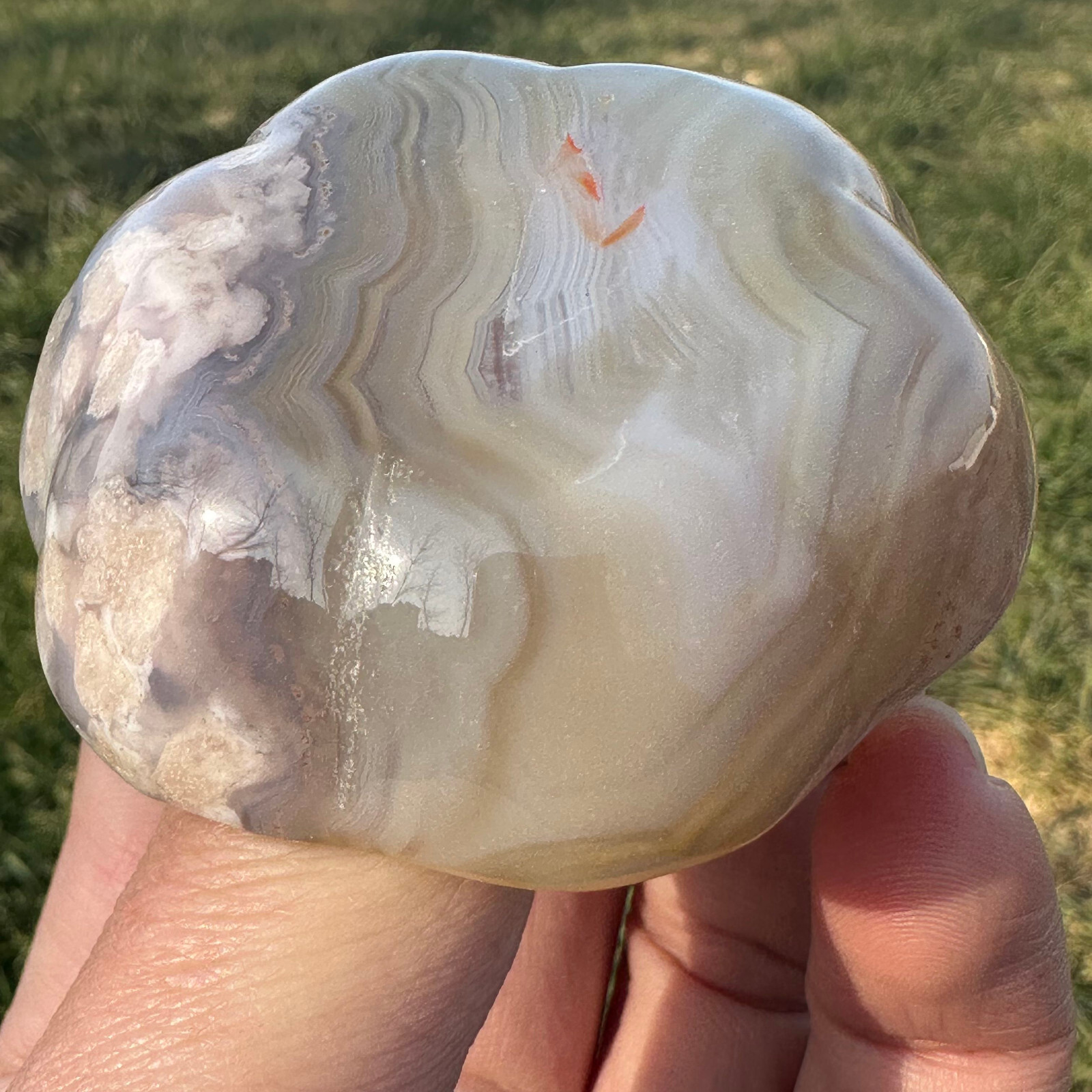 Natural Sakura Agate Bowl Quartz Specimen Skull Crystal Reiki Healing Gift 1PC
