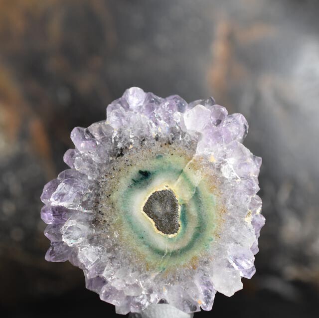 Amethyst Stalactite Flower Slice Uruguay polished Both Sides Jewelry Wire Wrap