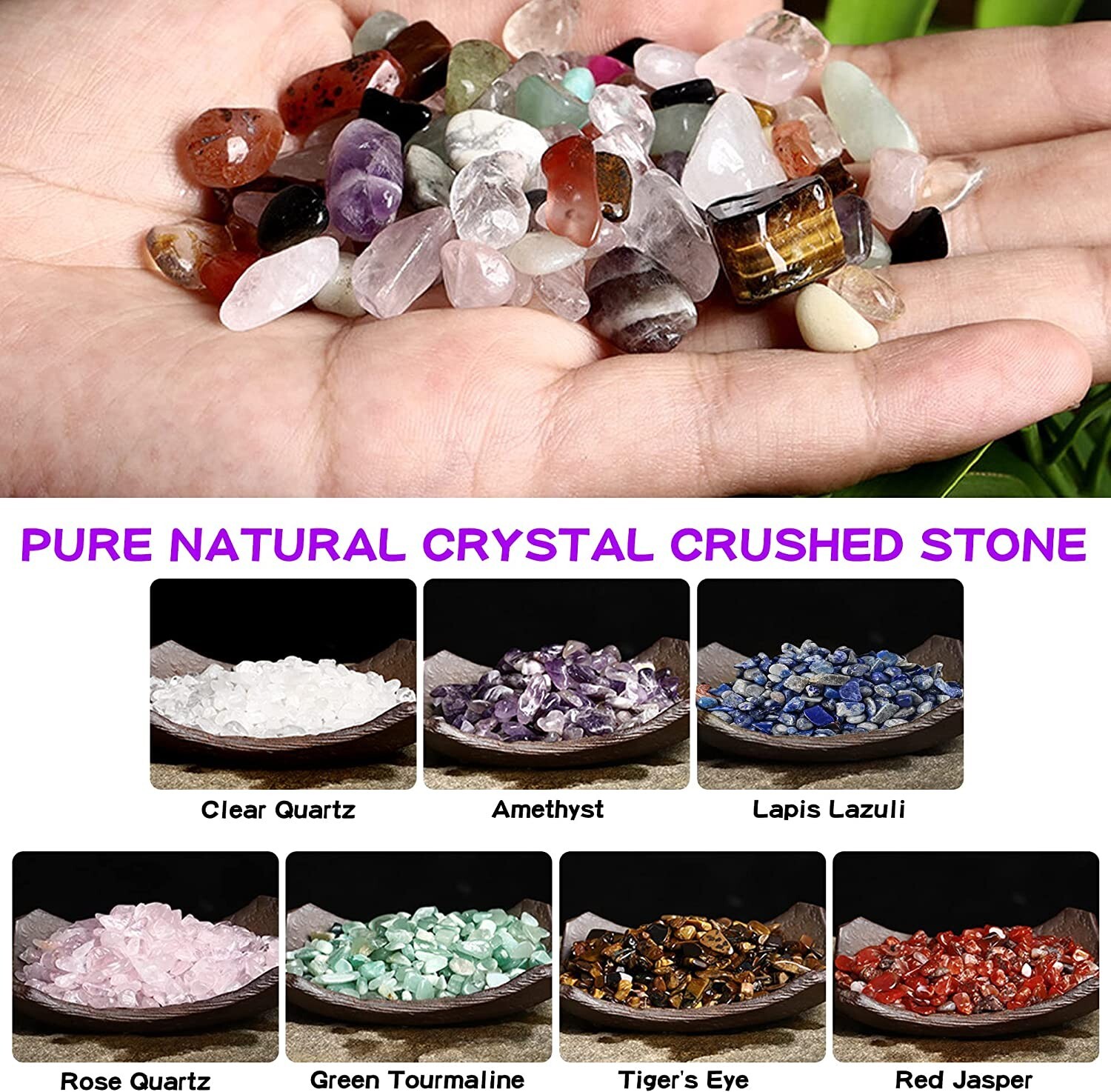 Wiccan 7 Chakra Crystal Set Healing Crystal for Beginners 30 Pcs Healing Crystal