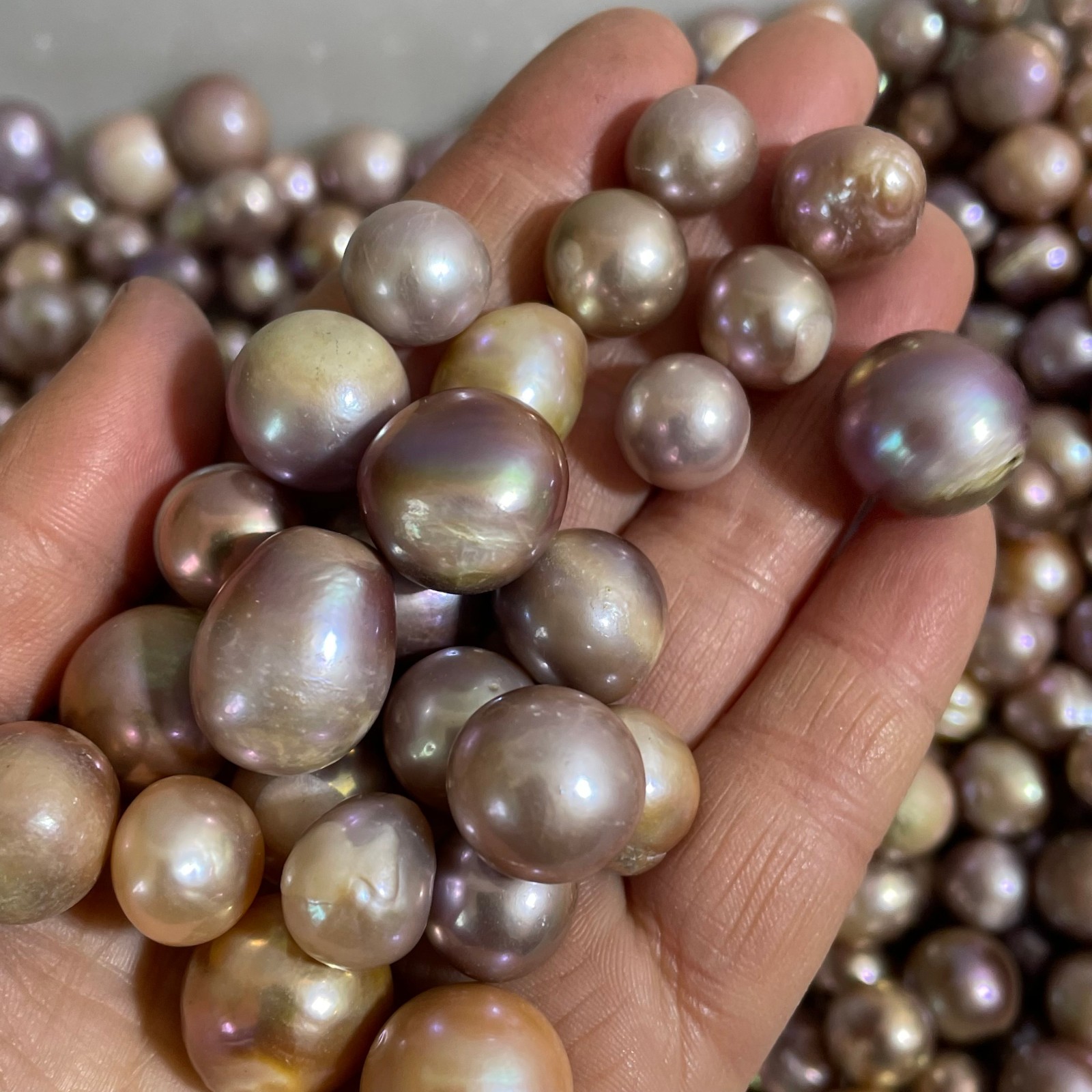 100g Genuine Large Baroque Freshwater Pearl Cultured Loose Bead Not Drilled
