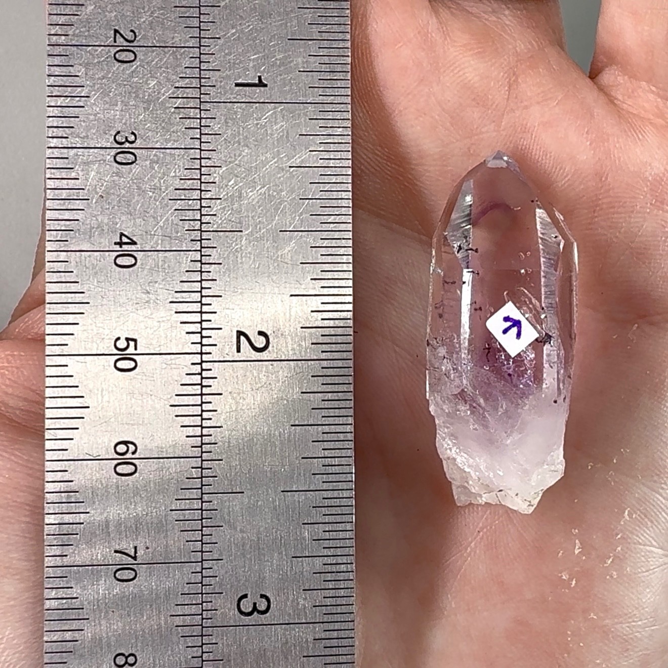 Large Moving Bubble! Rare Lilac Rainbow Brandberg Amethyst Enhydro Crystal
