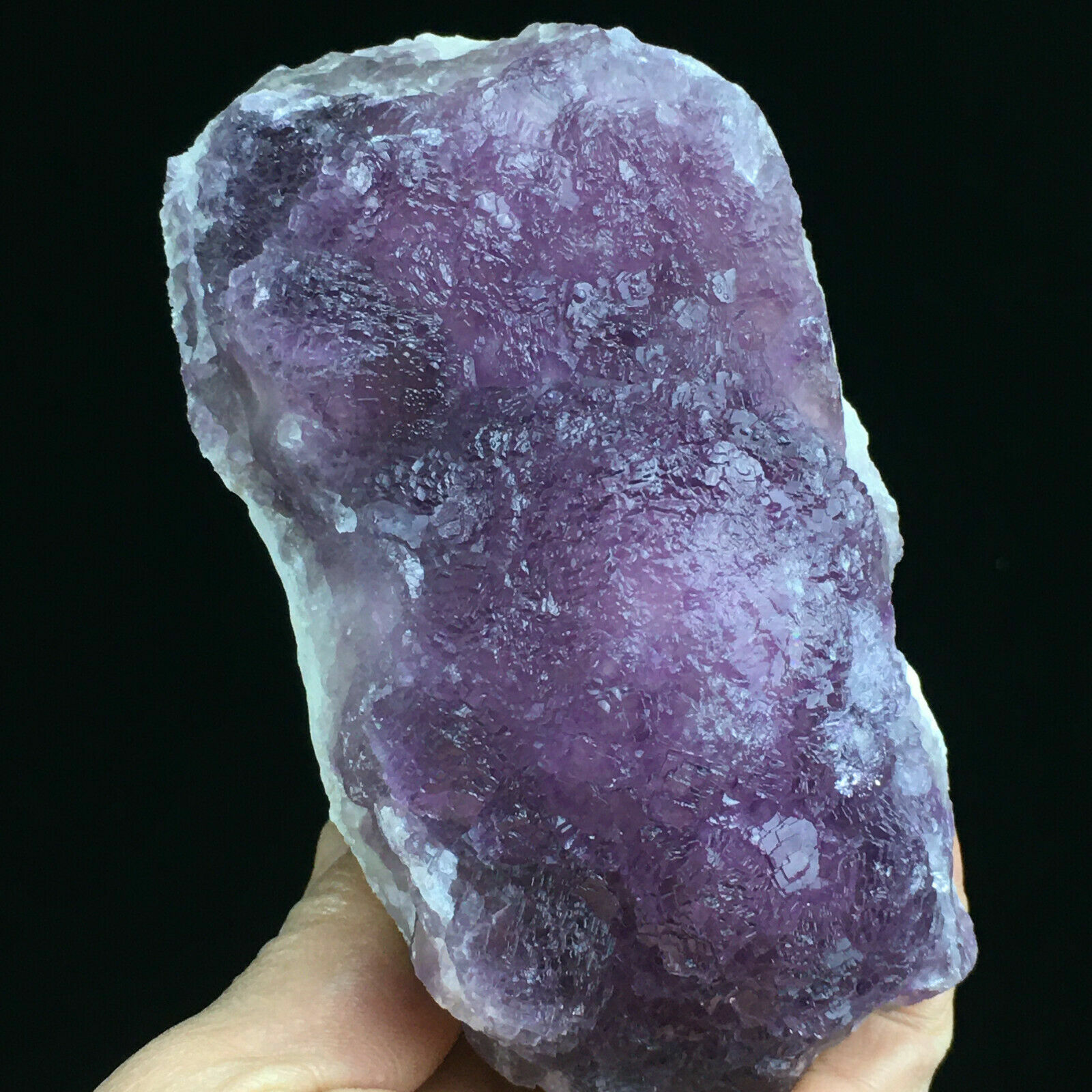 450g Natural Purple Irregular Fluorite Crystal Cluster Mineral Specimen