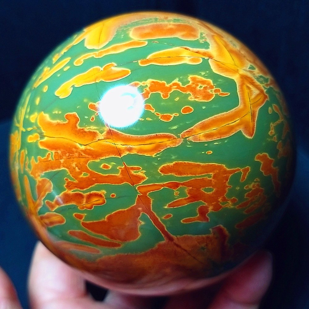 RARE 1020G Natural Polished Colorful Agate stone Ball Healing Madagascar CA4819