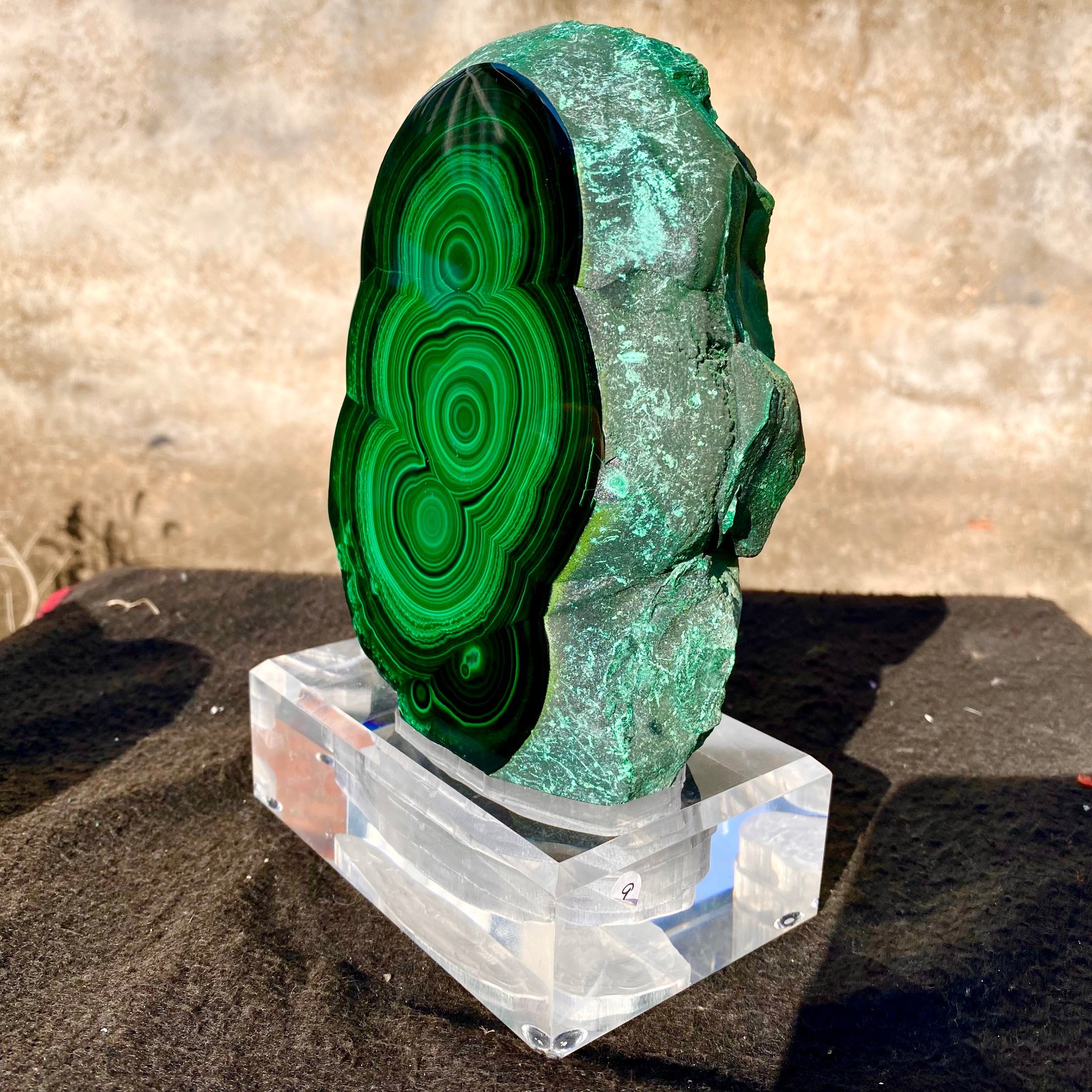 6.28LB Natural Green Malachite Crystal Flaky Pattern Ore Specimen Quartz Healing