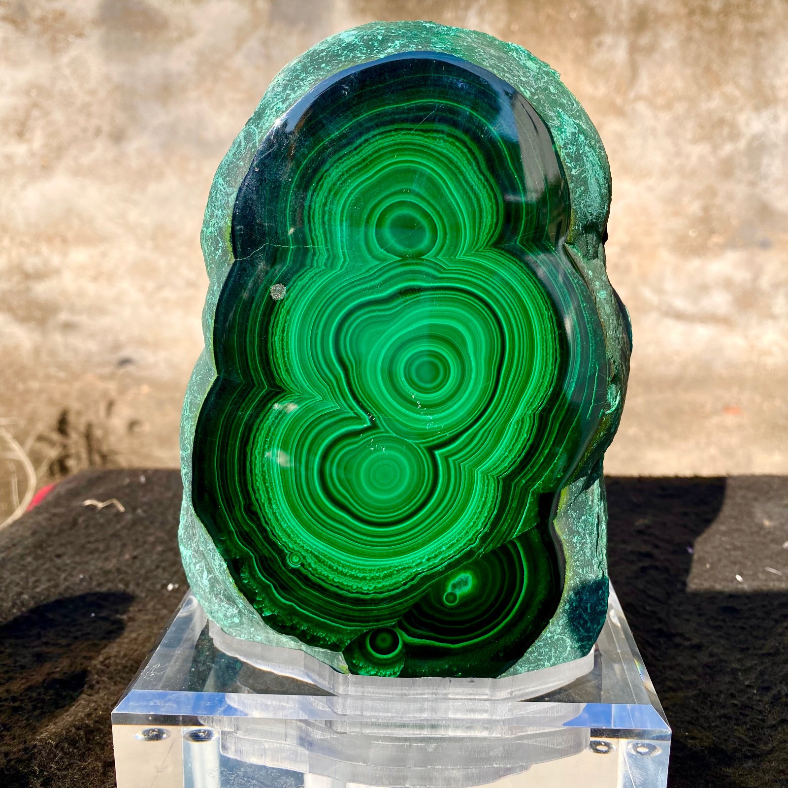 6.28LB Natural Green Malachite Crystal Flaky Pattern Ore Specimen Quartz Healing