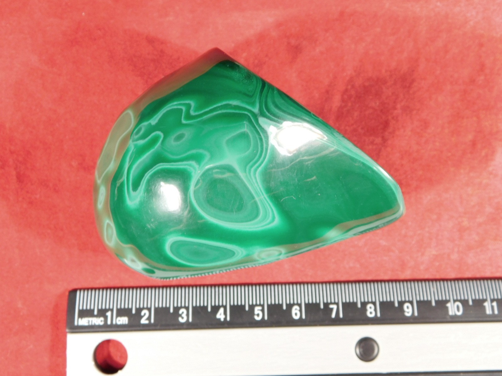Big! Polished Deep GREEN Malachite STALACTITE or Stalagmite From the Congo 356gr