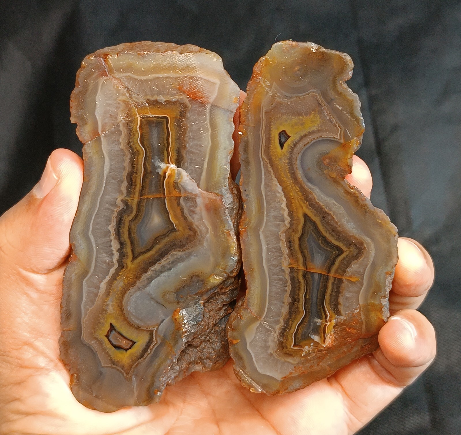 390g/0.86 lb turkish moss banded agate stone rough, customs duty included
