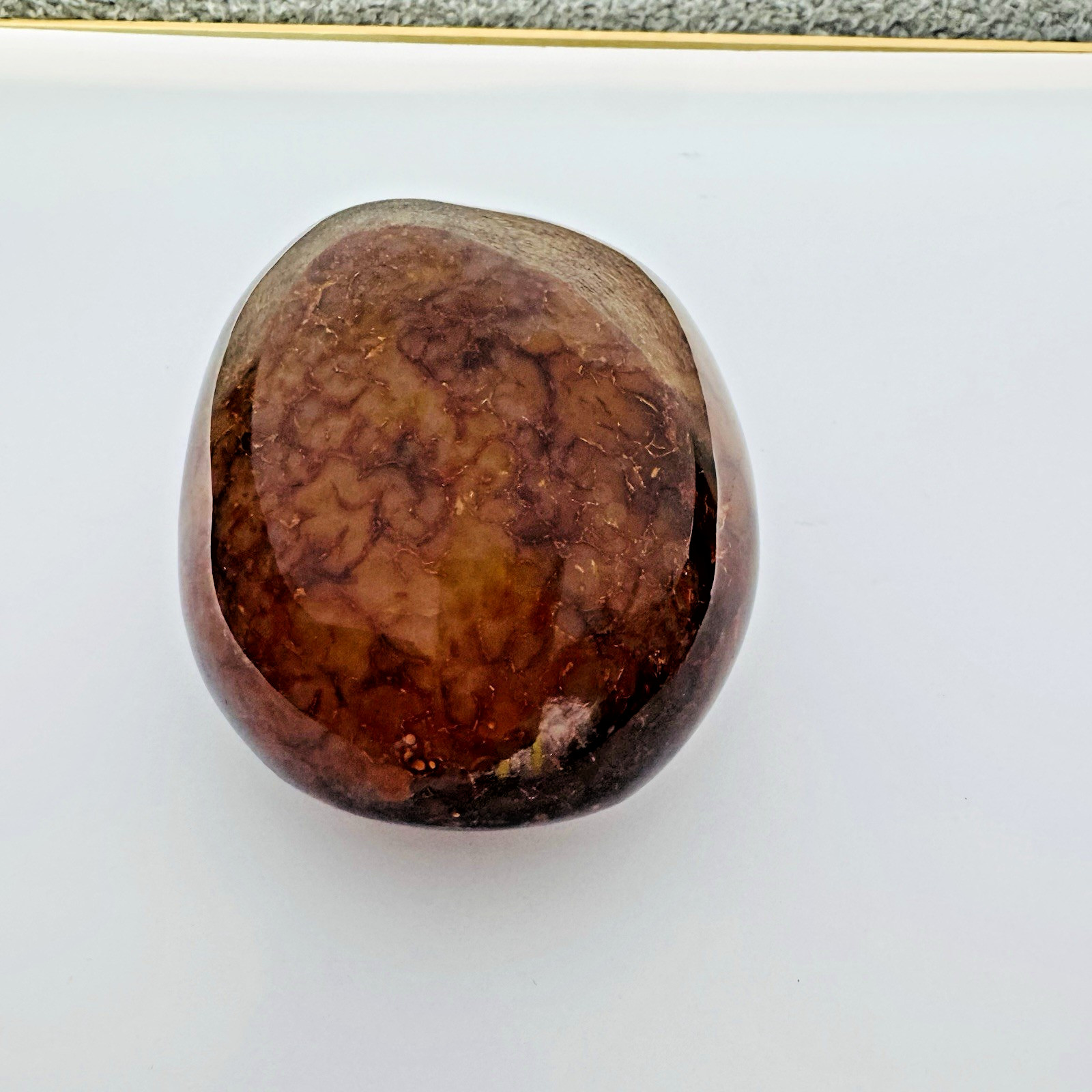 Large Carnelian Agate Freeform Polished Stone Madagascar 2.7lb Crystal Decor