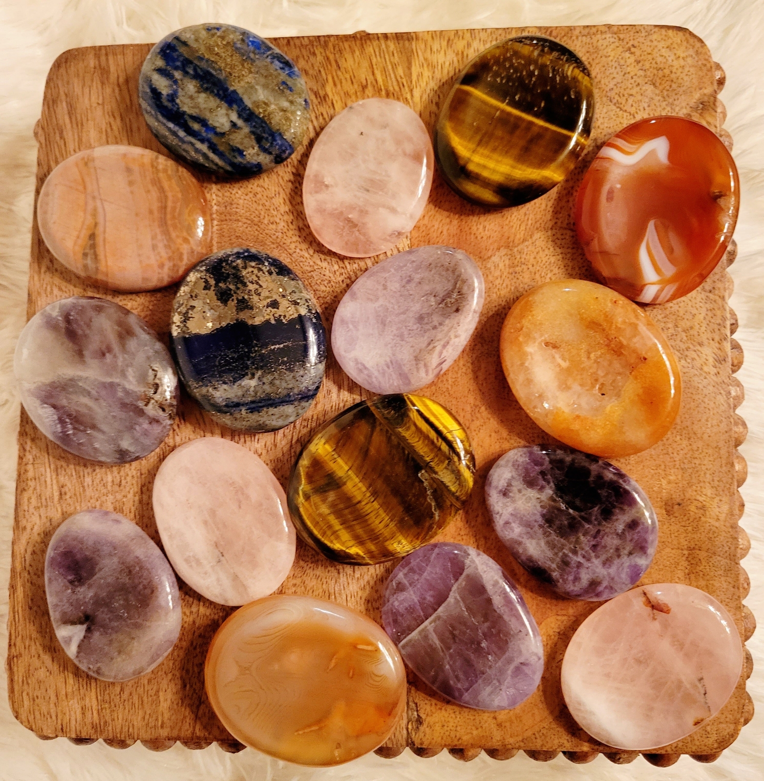 Worry Stones, Pocket Stones, Fidget Stones, Crystal Carvings, Different Material