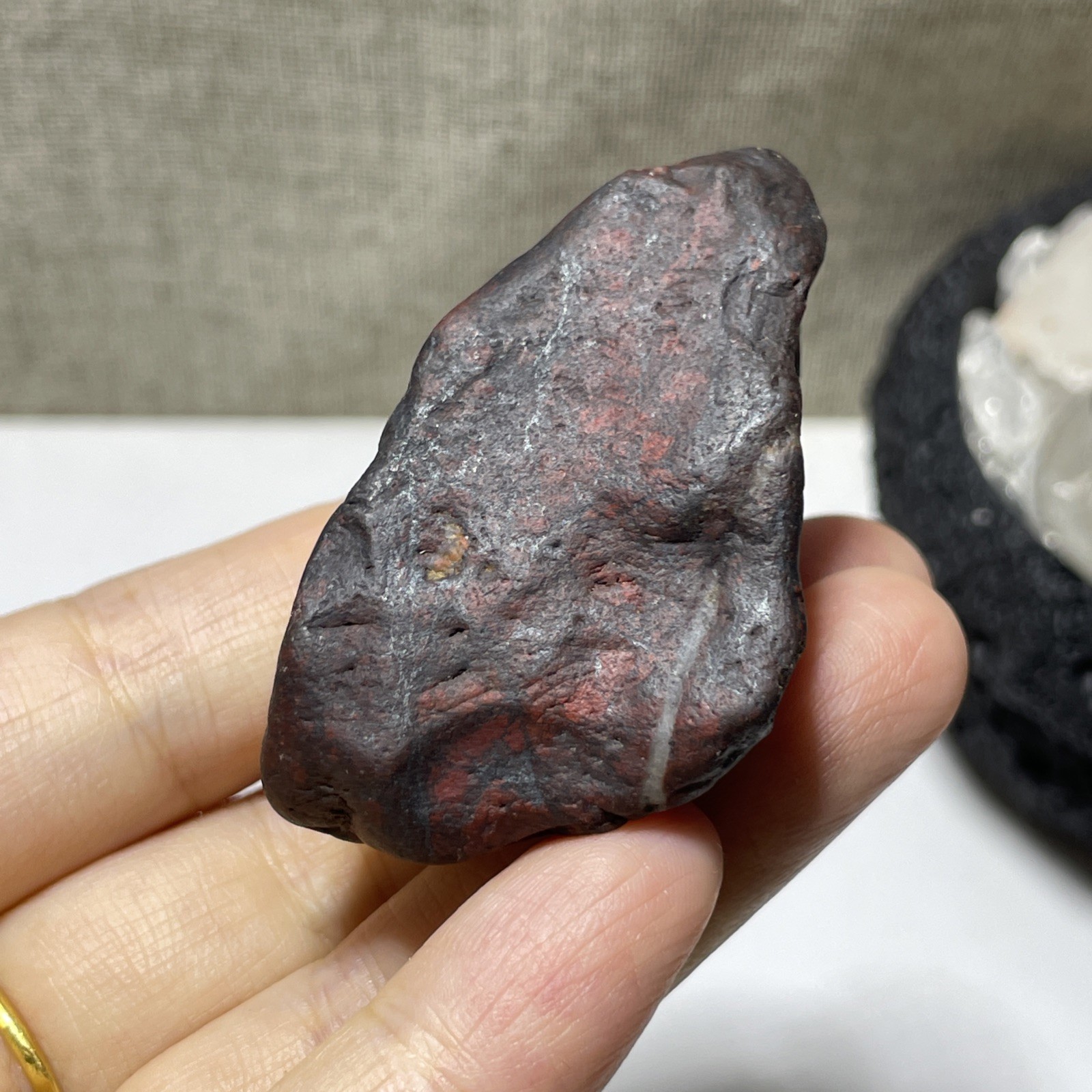62g Natural Iddingsite meteorite specimen raw stone from China a2212
