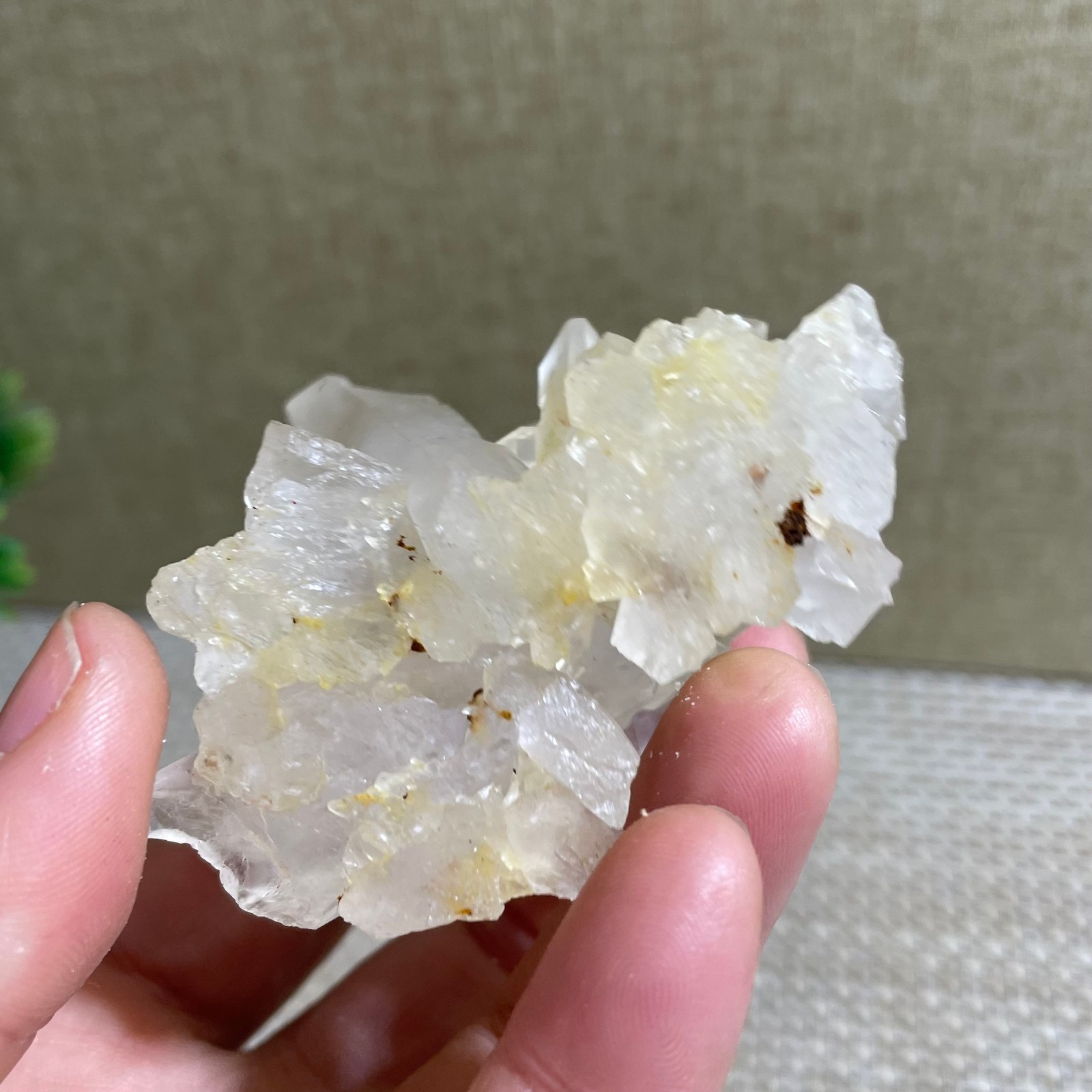83g Natural White Clear Quartz Crystal Cluster Rough Healing Specimen