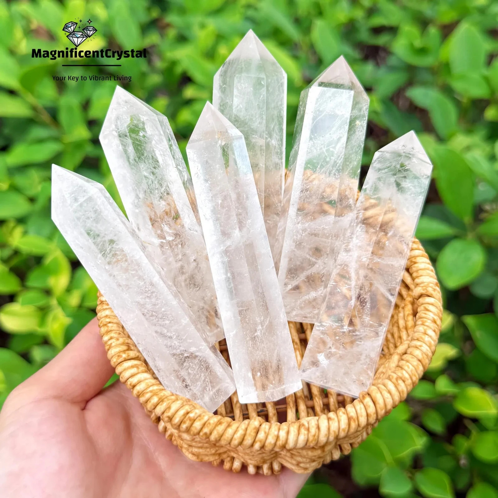 1PC Genuine Clear Quartz Tower Point Healing Gemstone Decor Energy Display Gifts