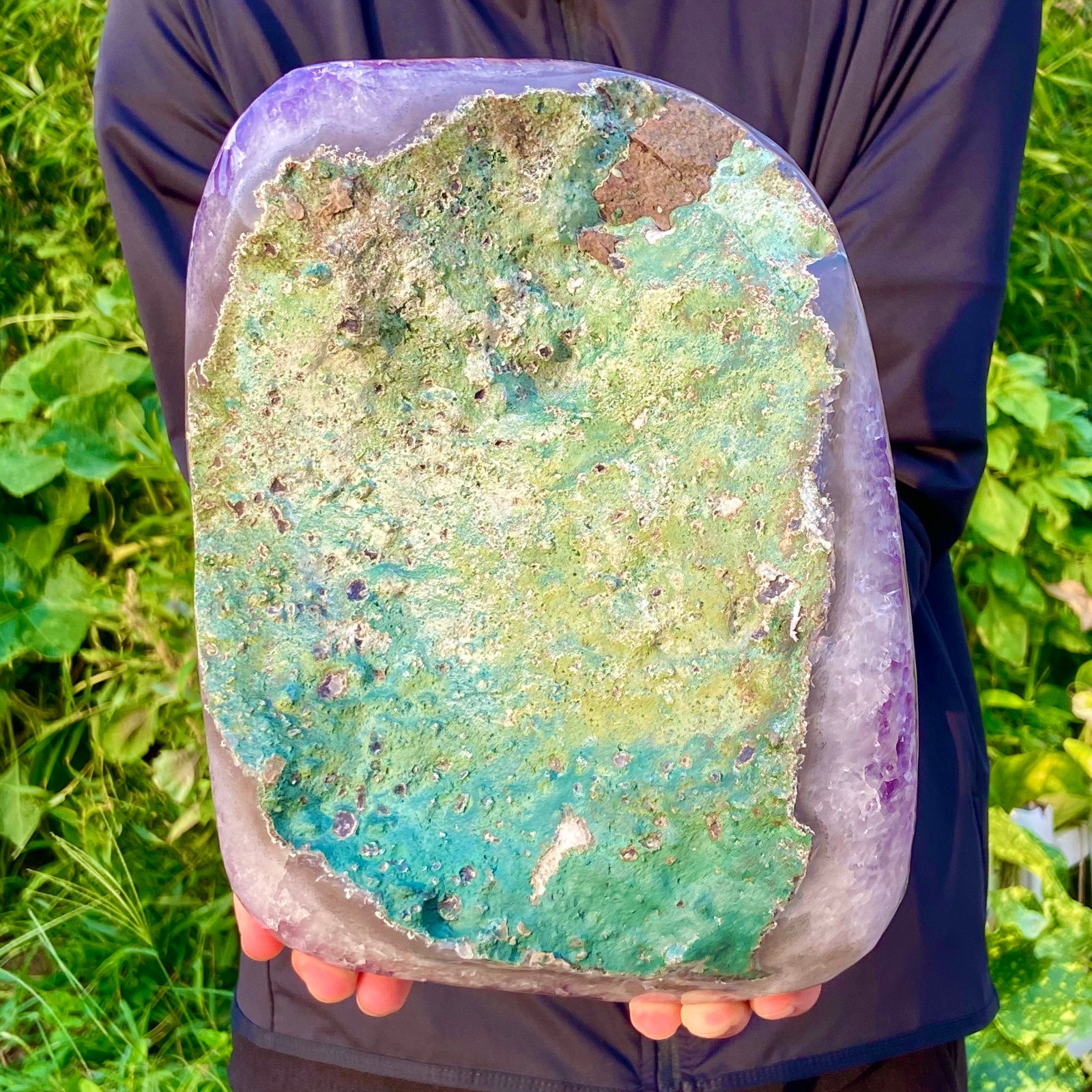 10.69LB Natural Amethyst geode quartz cluster crystal specimen energy healing