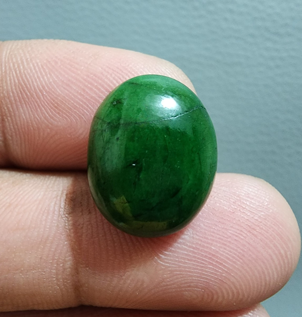 Magnificent Sakota Emerald Cabochon Oval Shape 15 Crt Loose Gemstone For Jewelry