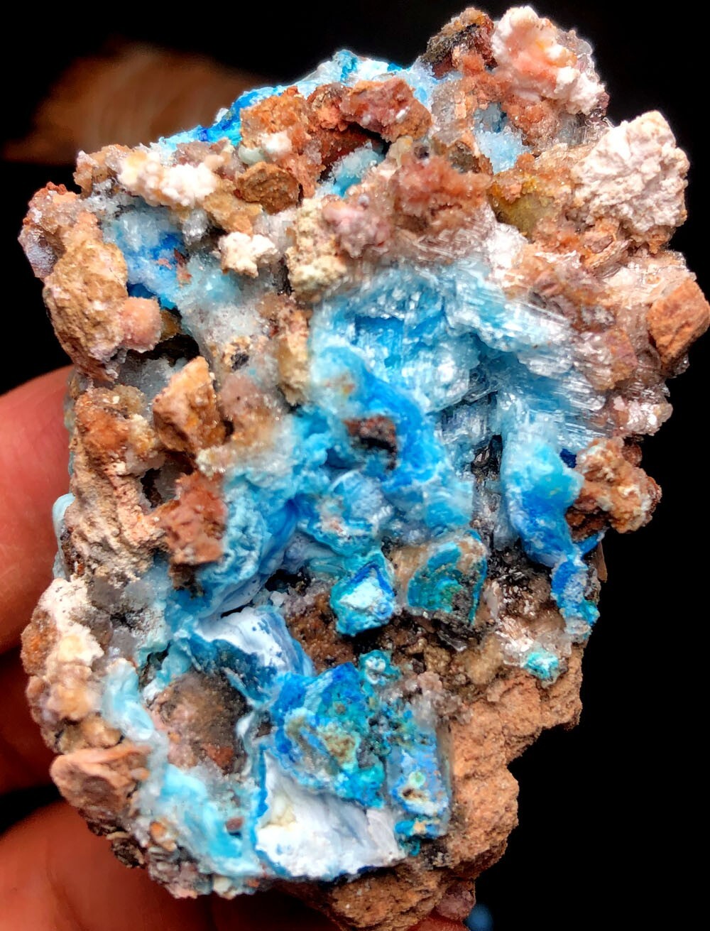 48g 1PCS NATURAL Blue Cyanotrichite CRYSTAL STONE MINERAL Specimen q449