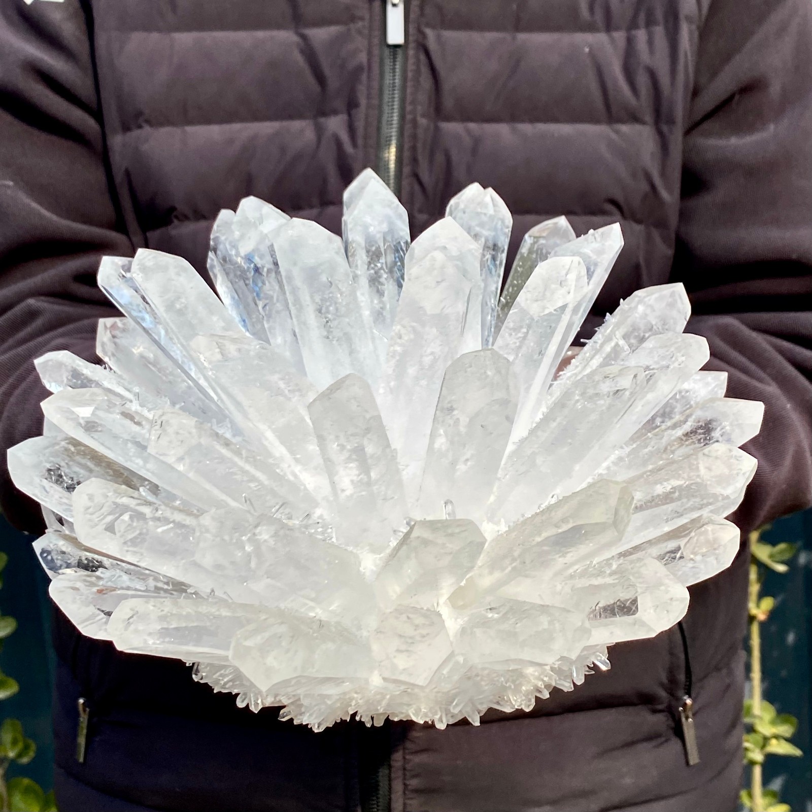 10.14LB Natural White Clear Quartz Crystal Cluster Rock Stone Specimens Reik