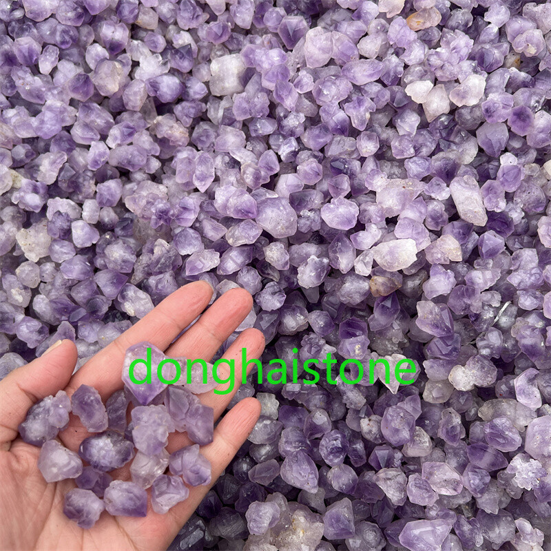 Natural Amethyst Rough Quartz Crystal Mineral Specimens Reiki Healing 8-12pcs