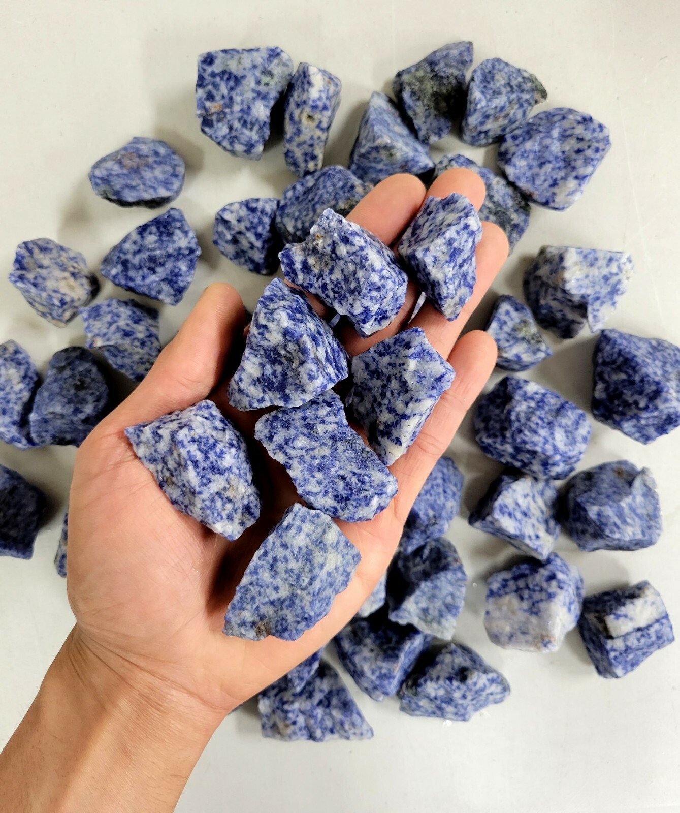 Blue Quartz Crystals AKA Sapphire Quartz – Bulk Rough Gemstones from Brazil