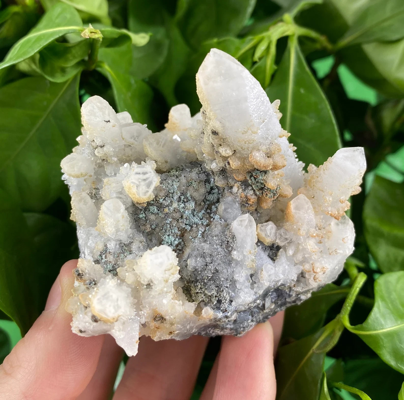 Gorgeous Quartz with Calcite and Dolomite from Madan , Bulgaria ,Natural Mineral
