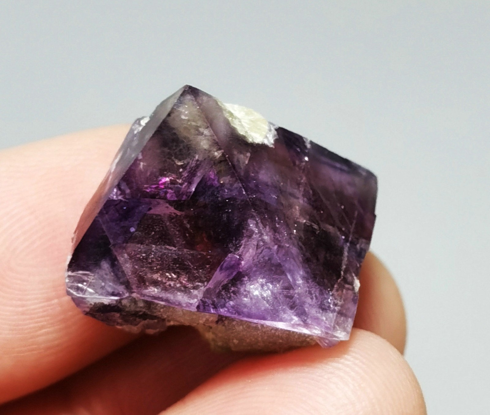 Rare Natural Purple Octagonal Fluorite Mineral Specimen China