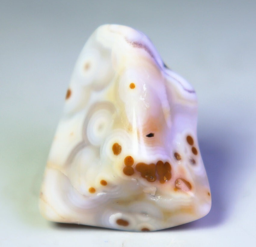 Natural Ocean Jasper Agate Quartz Crystal Round Eye Pendant Reiki Stone Specimen