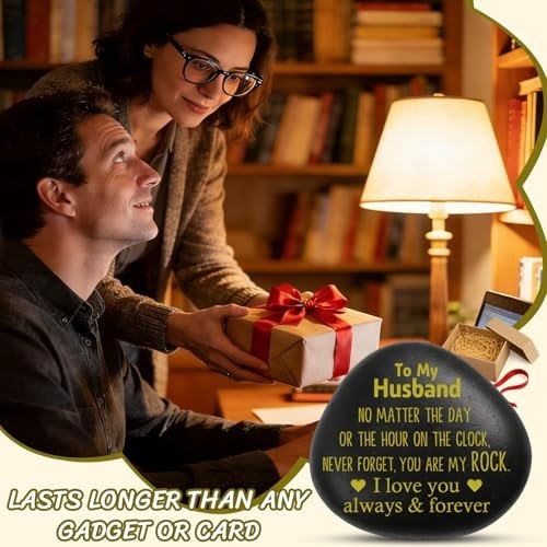Engraved Stone Gift for Him – Romantic Valentine’s Day, Anniversary, Birthday Gi