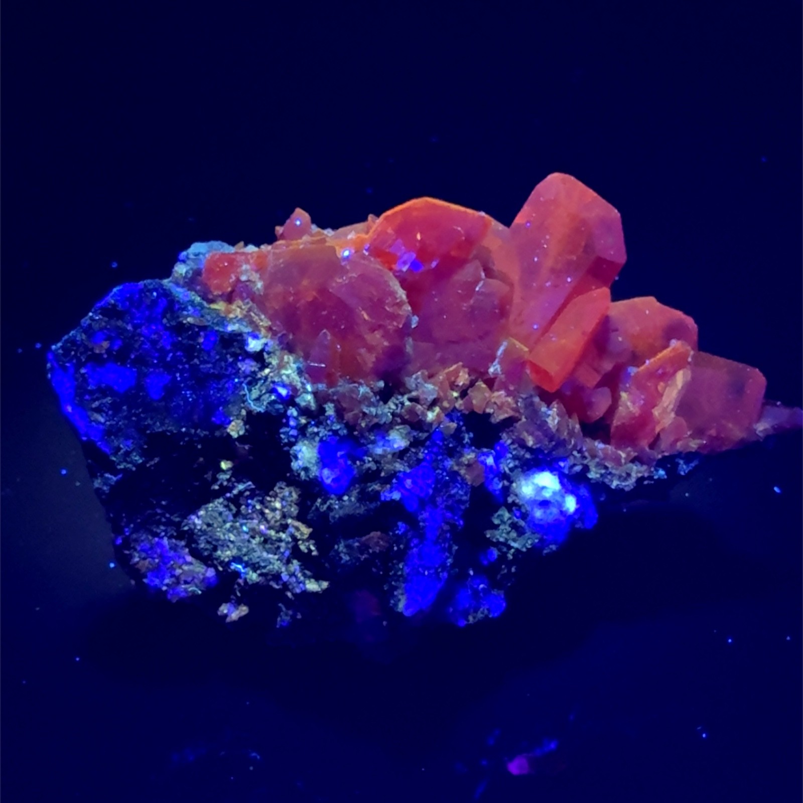 GEM WULFENITE CLUSTER ON MATRIX FROM RED CLOUD MINE, AZ, USA – MINIATURE, 22g