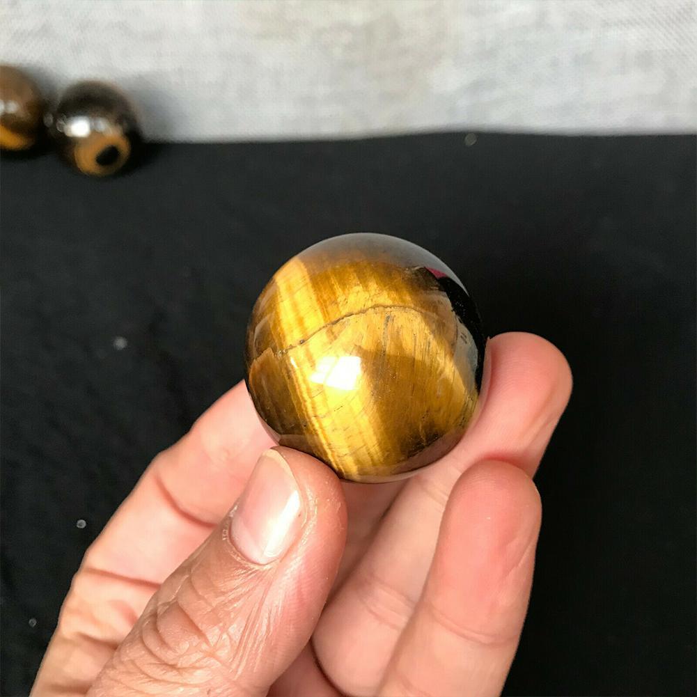 3pcs Natural Healing Stone Rare Tiger Eye Crystal Ball Gemstone Sphere