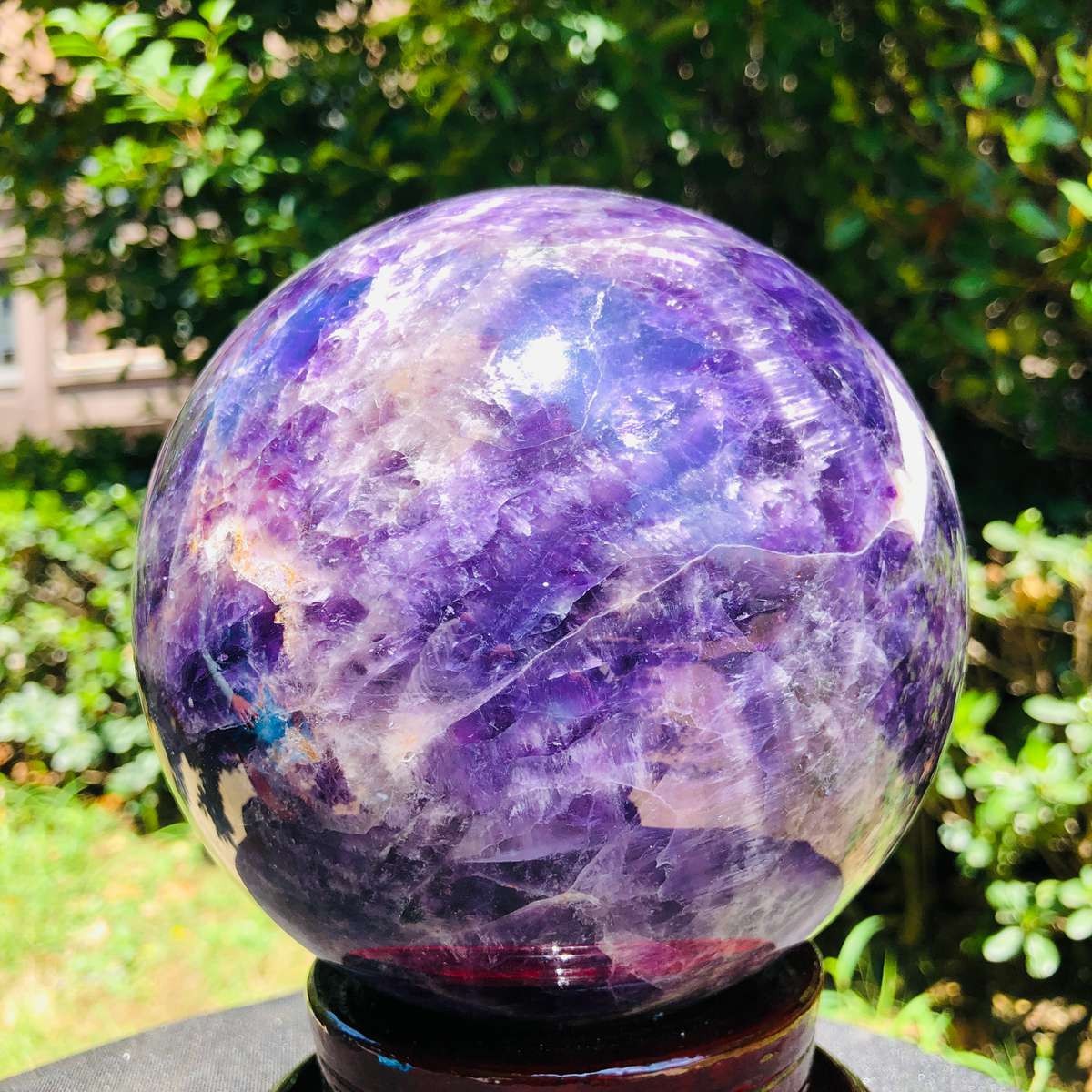 7.96LB Natural dream amethyst sphere quartz polished ball healing decor gift