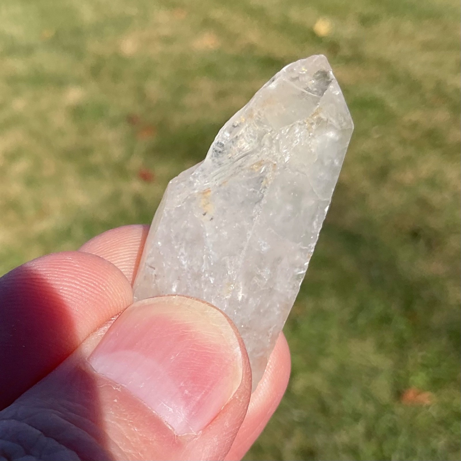 Etched Quartz Crystal Phantom Specimen 16g Natural Lightning Strike Look