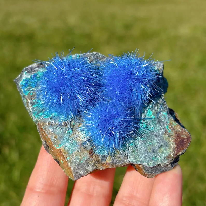 Natural Raw Dandelion Zeolite Cluster Titanium Geode Quartz Crystal Specimens