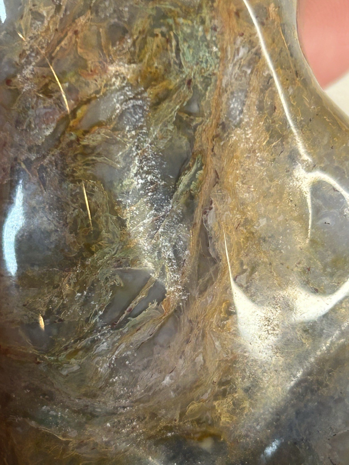 4” Moss Agate Goddess Lady Body Carving | Natural Crystal Statue