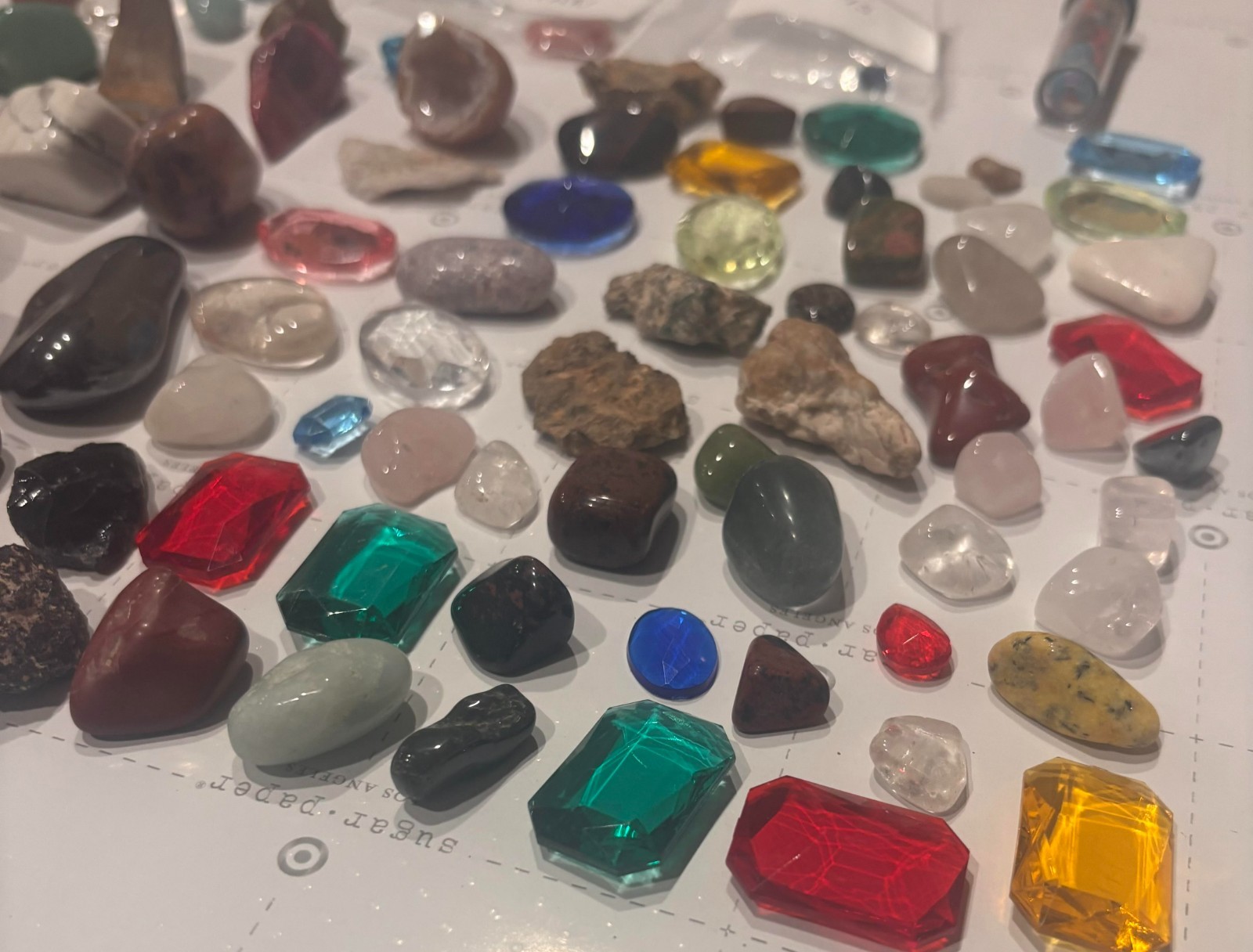 Gemstone Rocks Minerals Collection Shark Teeth Agate Amethyst Tiger Eye Lapis