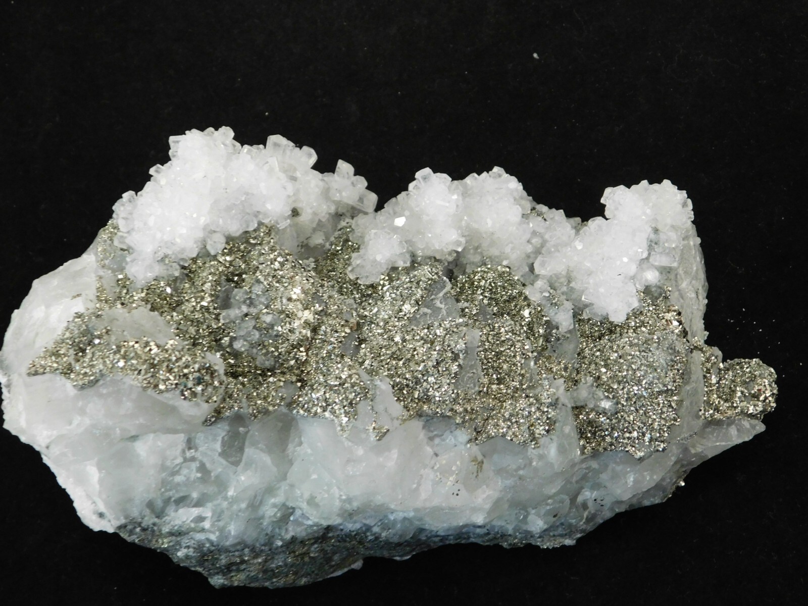 BIG! Pyrite Crystal Cluster on DOGTOOTH Calcite Crystals! From Mexico 1202gr