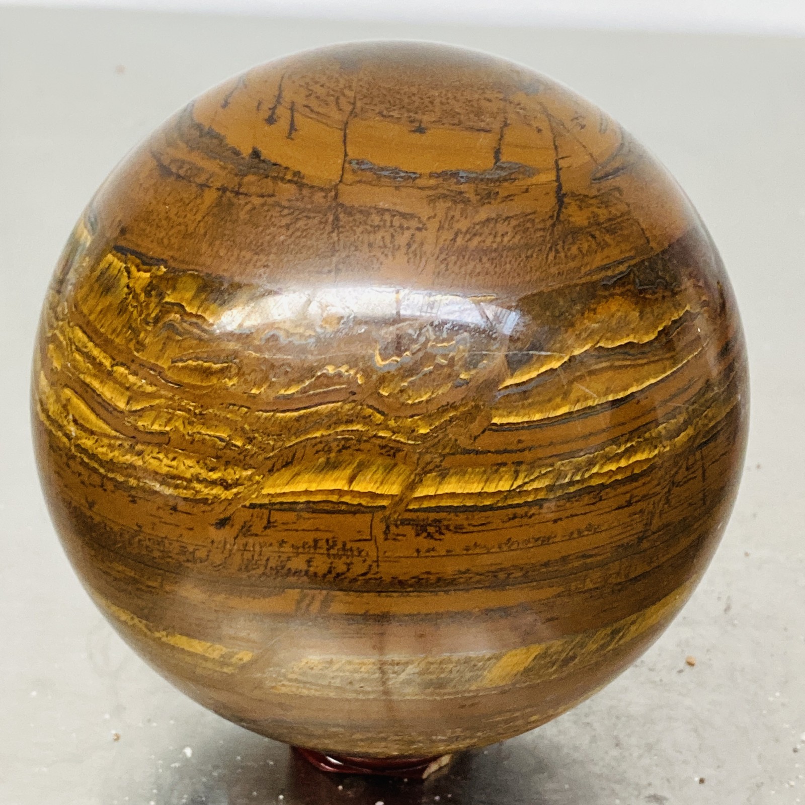 2520g Natural Tiger Eye stone ball quartz crystal ball Reiki healing