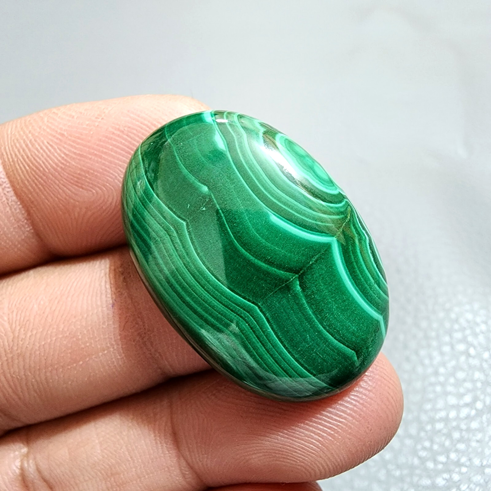 64 Crt Attractive Designer Green Malachite Oval Shape Cabochon Gemstone Jewelry