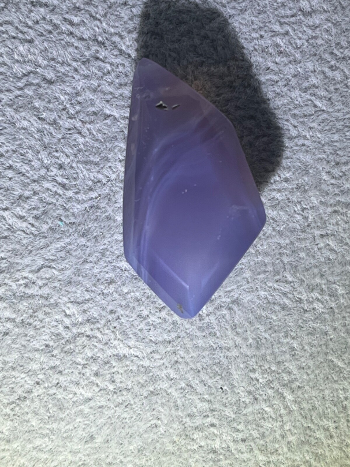 Purple chalcedony 43.55 ct Unique Handmade polished crystal. origin Indonesia