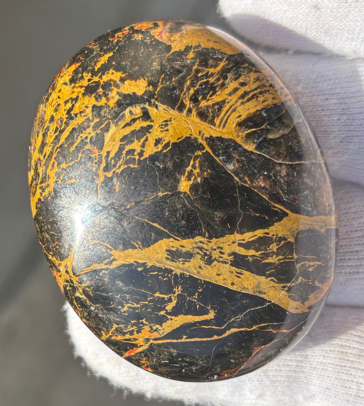 LOT MULTI-COLORED MARCASITE/MIZONE OPAL/SHEEN OBSIDIAN PALMSTONES PALM STONE
