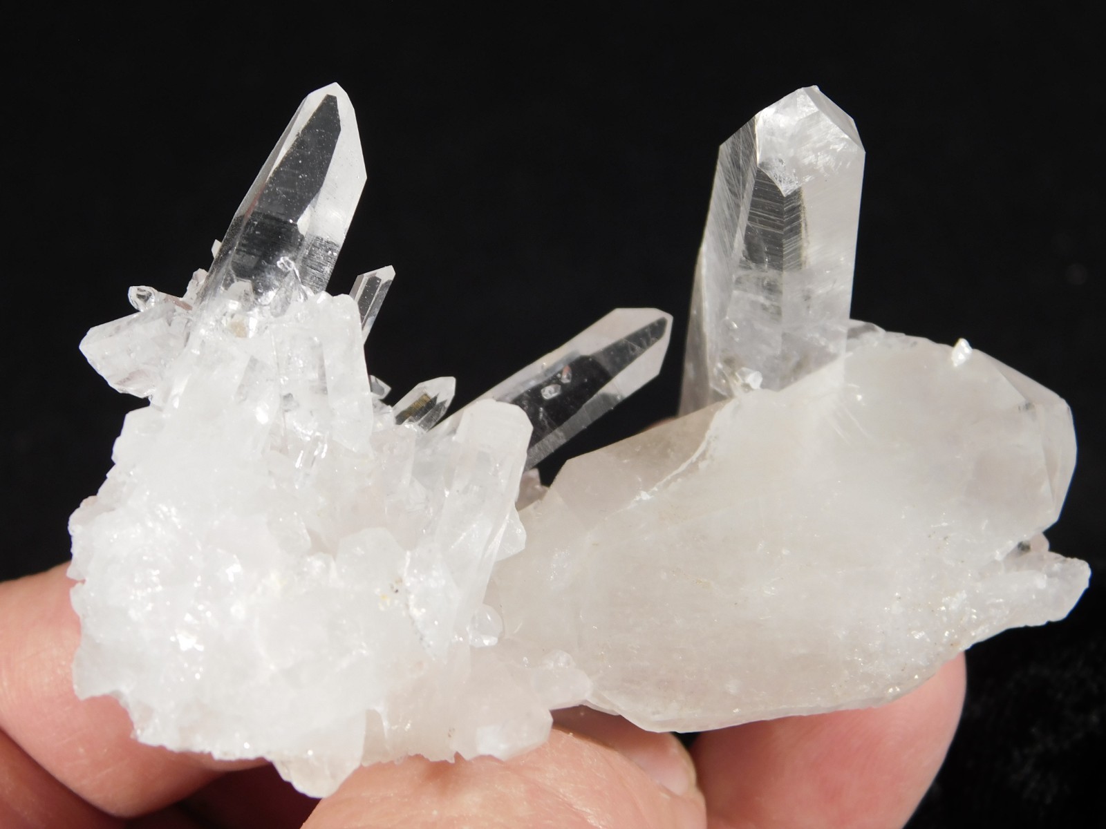 SUPER! TRANSLUCENT Quartz Crystal Cluster Collier Creek ARKANSAS 78.5gr