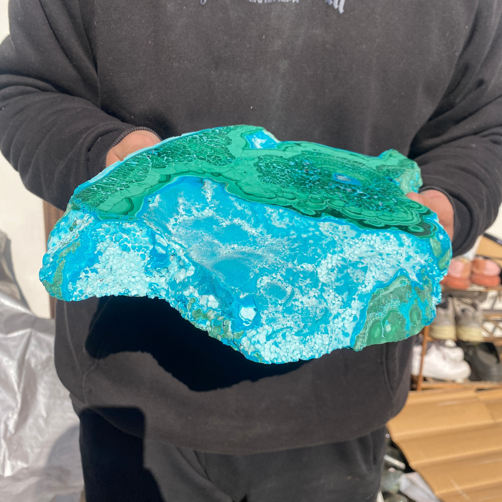 10LB Rare Natural Beautiful Chrysocolla/Malachite Crystal Gem Mineral Specimen