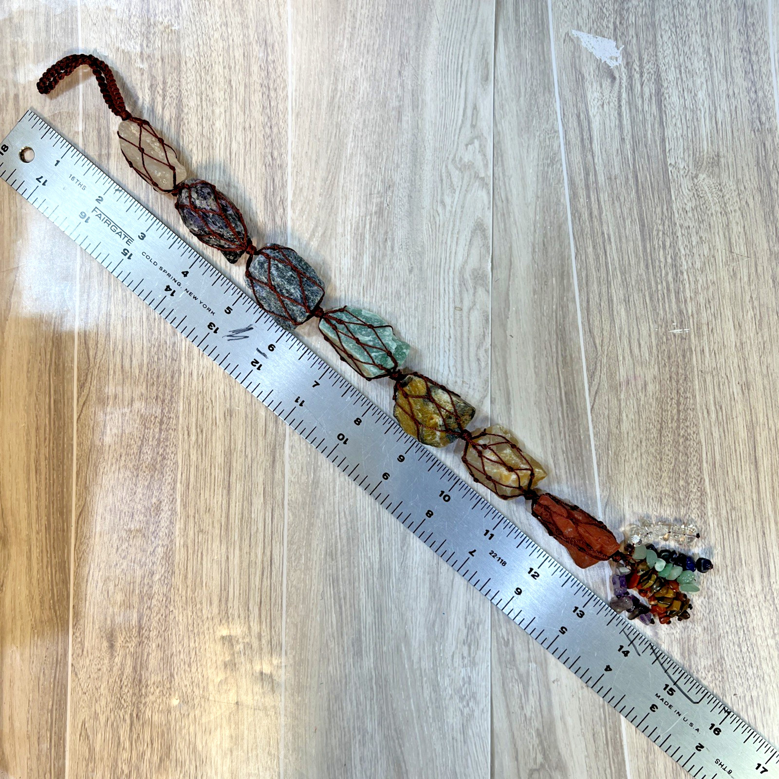 7 Chakra Crystals Holistic Reiki Healing Crystals Rocks Tumbled Hanging Decor